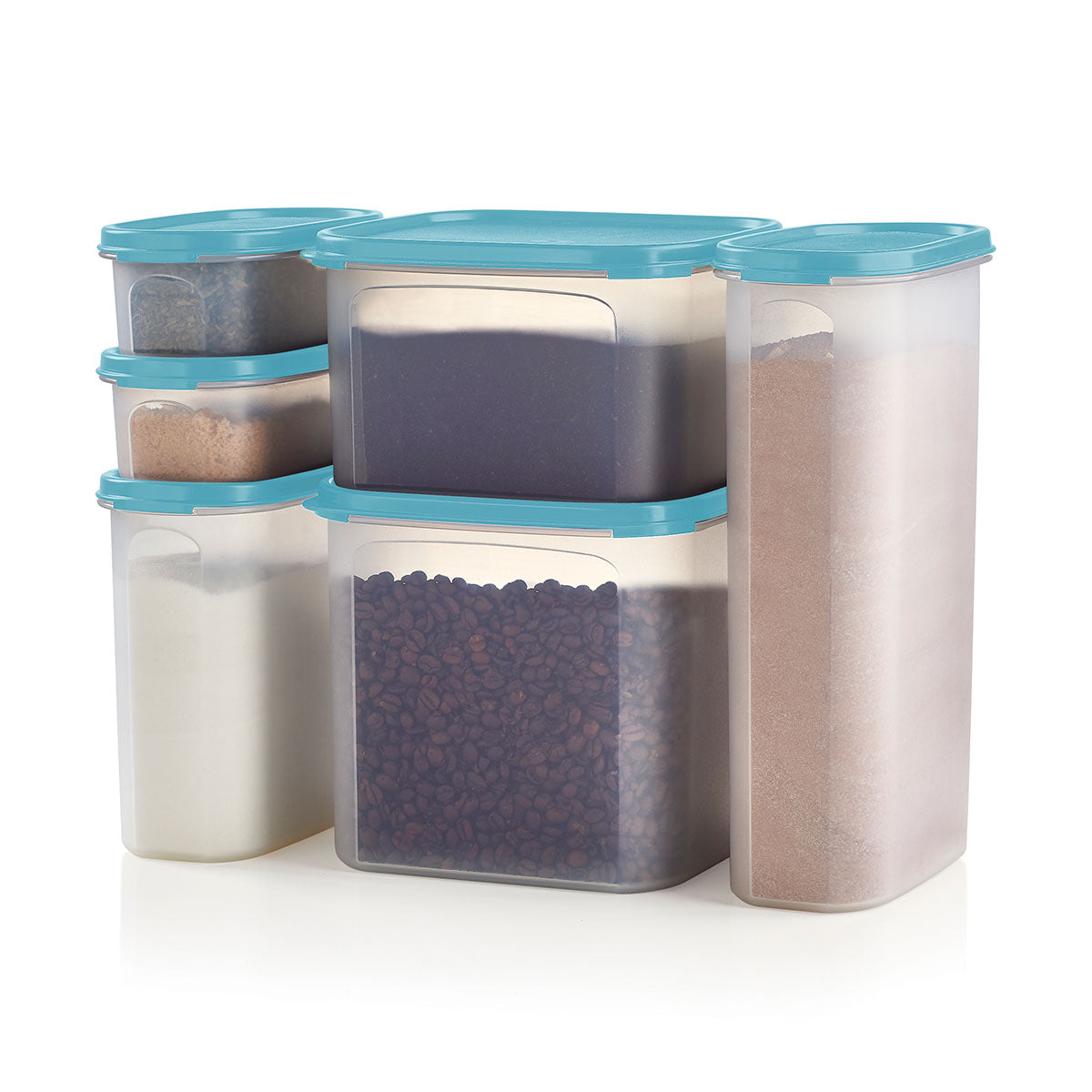 Tupperware® Modular Mates® Food Storage Containers | Stackable Pantry | 6-Piece Set with Lids - Image 4