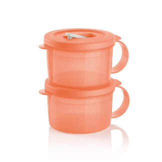 Tupperware CrystalWave® PLUS Microwave Soup Mug | Set of 2 | Leakproof Lunch Container