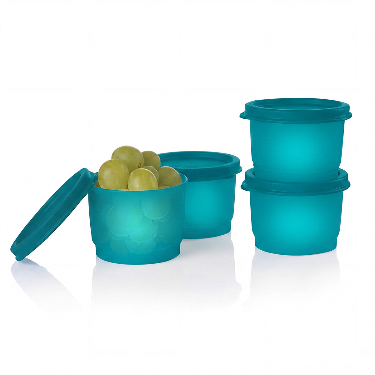 Tupperware® Snack Cups | Stackable Liquid-Tight Containers | 4 Oz / 120 Ml | Set of 4