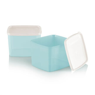 Tupperware® Square Round Medium Containers | Set of Two | 3.5 Cups / 800 mL