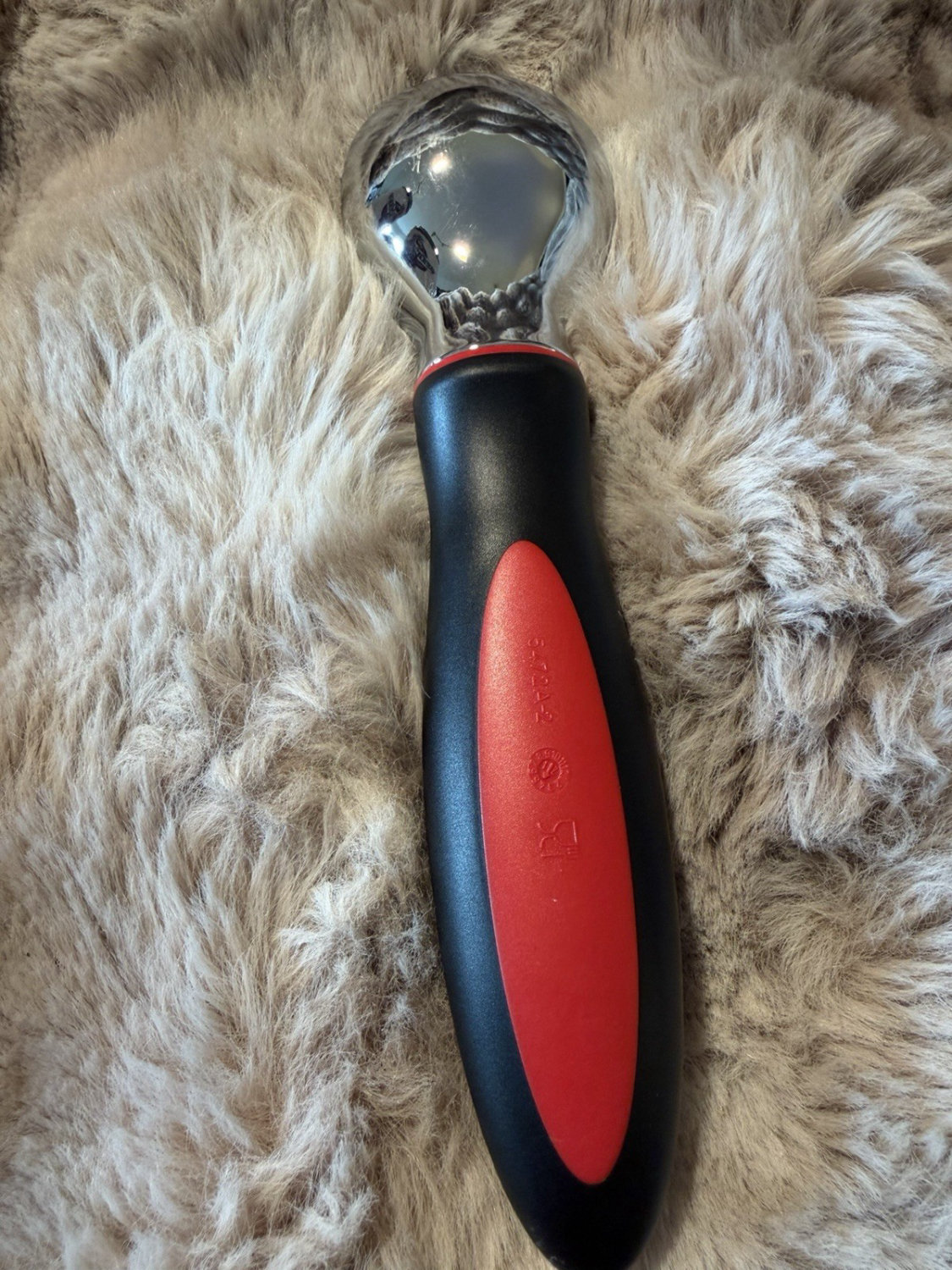 Tupperware Ergologics Ice Cream Scoop Black Red Stainless Steel - Image 2