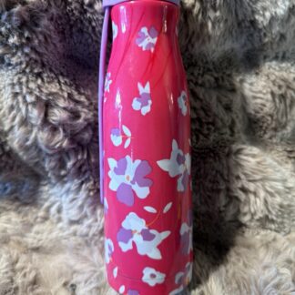 Tupperware Pink Floral Insulated Bottle Stainless Steel Thermal Flask