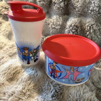 Tupperware Toy Story 4 Snack Set Tumbler & Container Red Lid Disney Pixar New