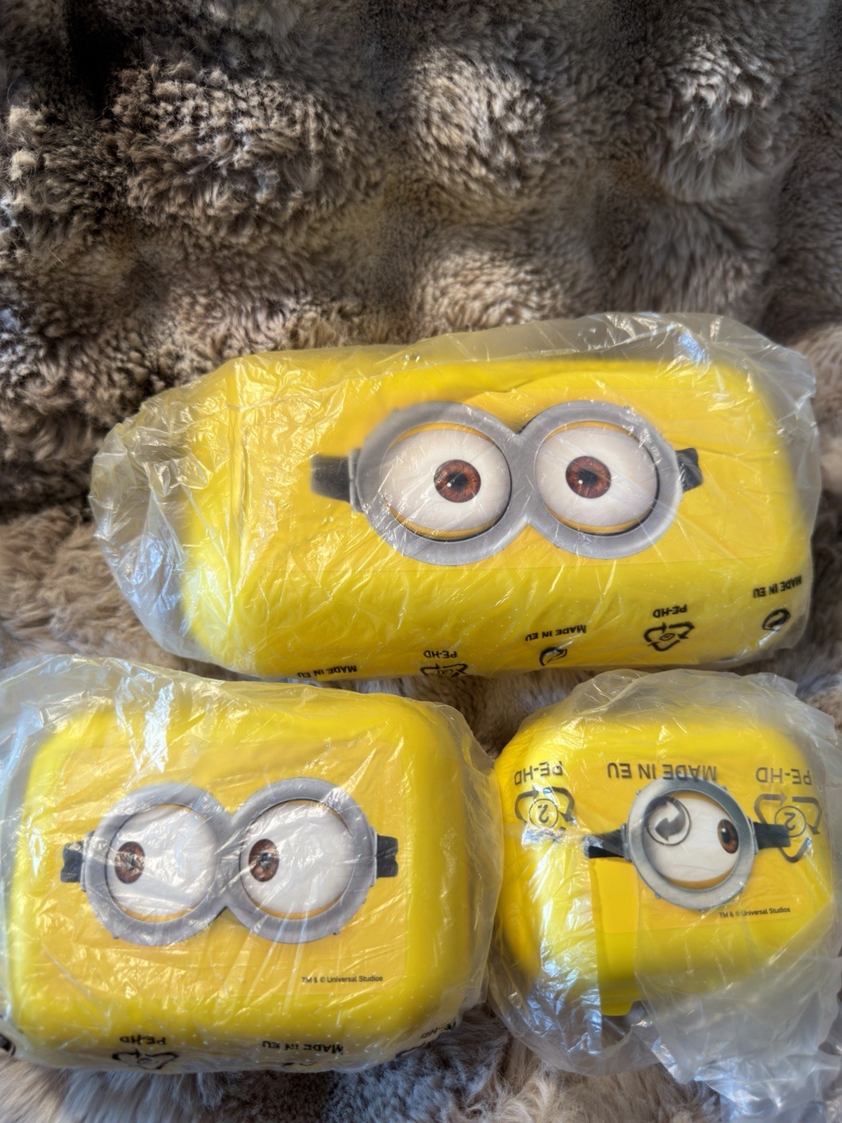 Tupperware Minions Mini Canisters Set of 3 New Sealed Universal Studios