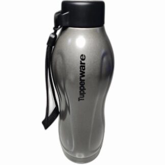 NEW Tupperware Eco Water Bottle 550 mL thermal Insulated Metal w/Strap Gray